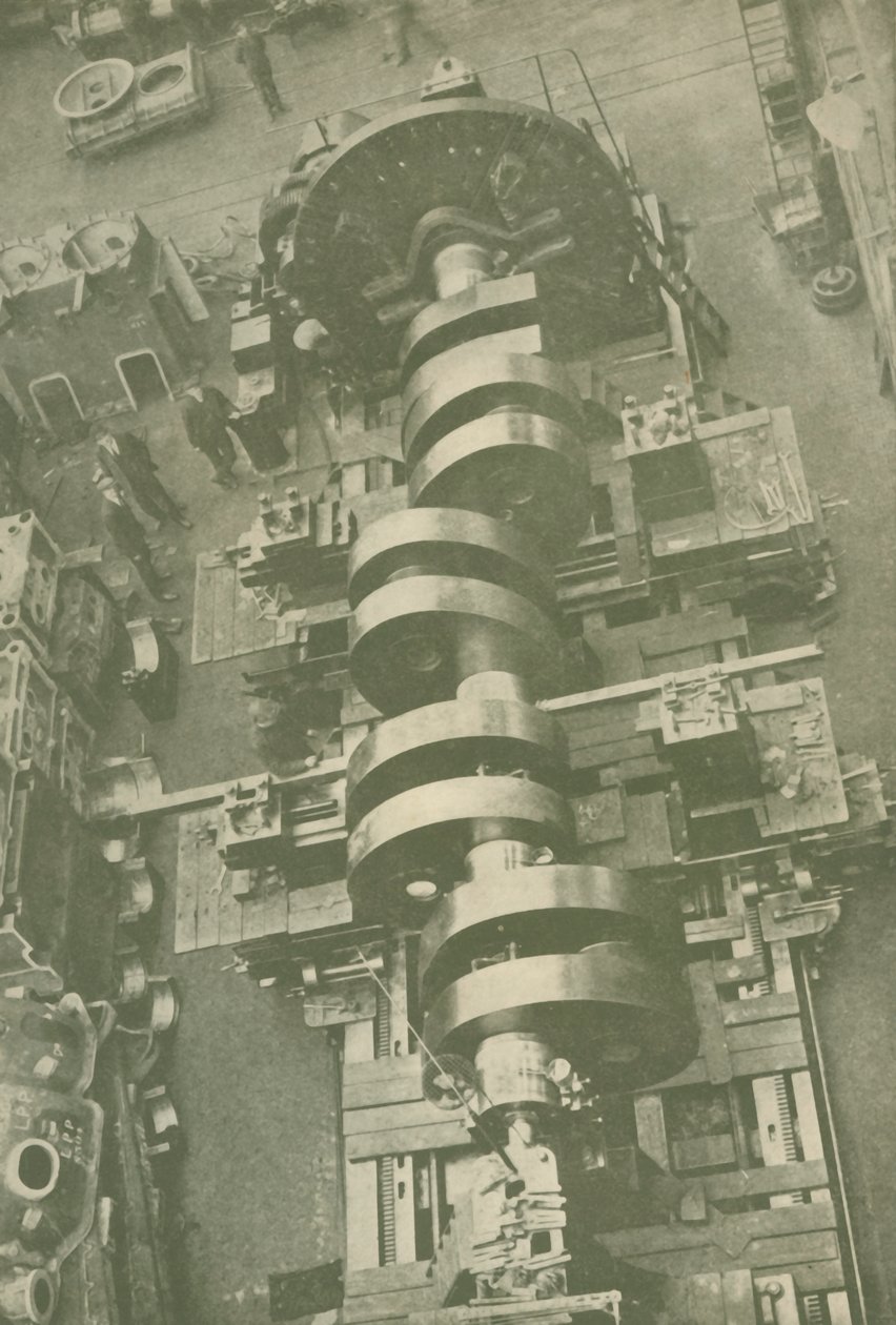 MV Britannic White Star曲轴的一部分，27,000吨，c1930。 作者 不明