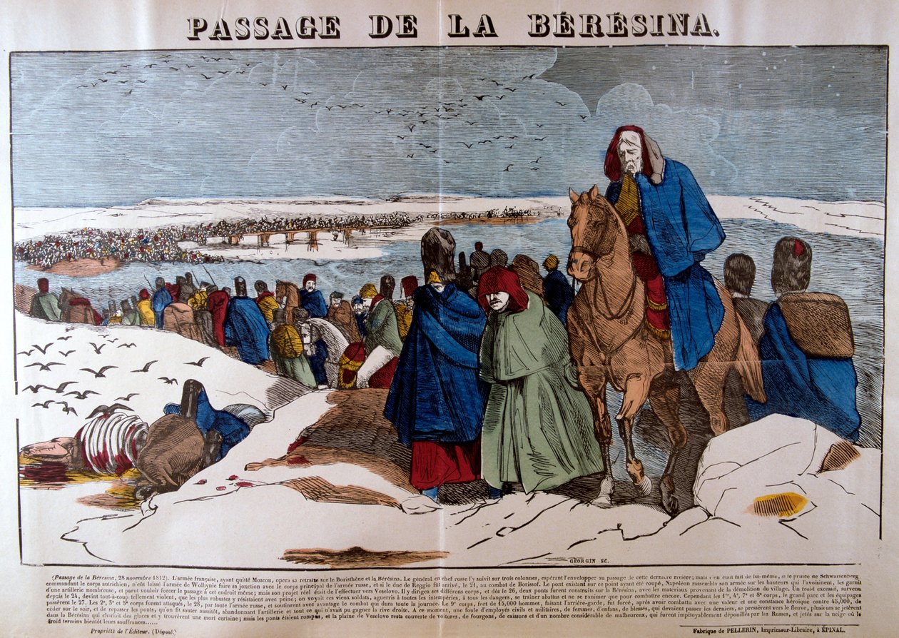 Berezina的通道，1812年11月28日，19世纪 作者 不明