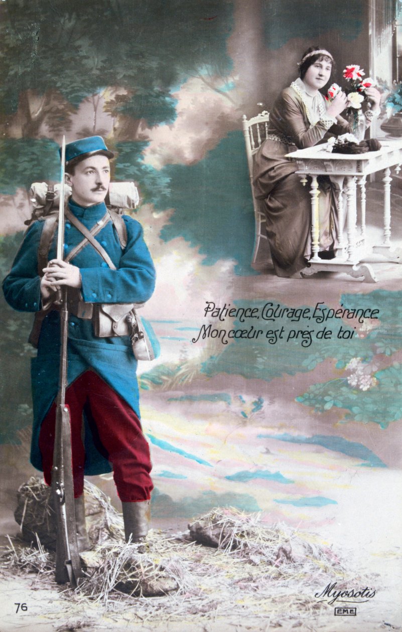耐心，勇气，希望我的心离你很近，1914-1918年 作者 不明