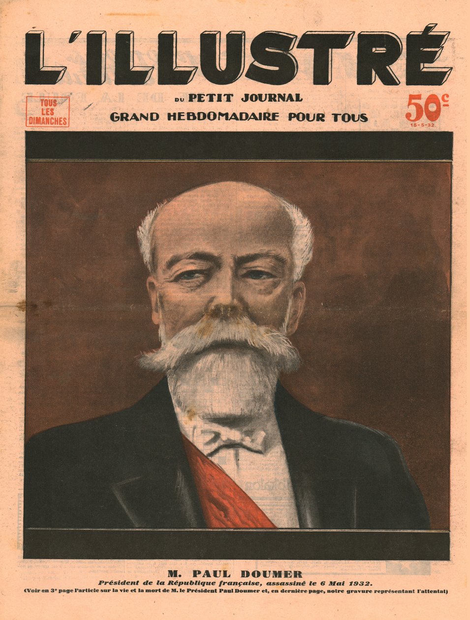 法兰西共和国总统保罗·杜默（Paul Doumer）于1932年5月6日被暗杀。 作者 不明