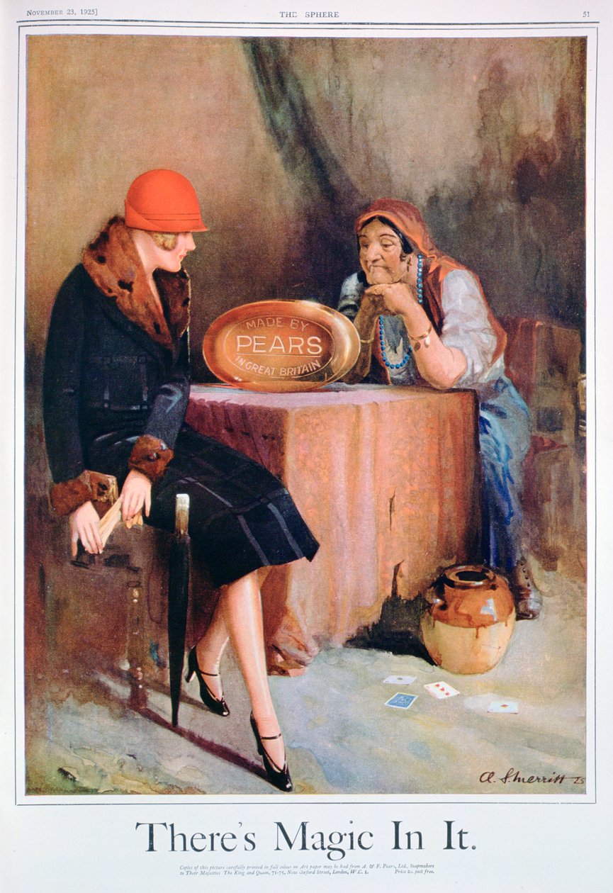 梨肥皂广告，1925年 作者 不明