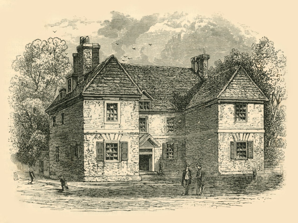 1890年，费城第二街Penns House，建于1687年至1689年。 作者 不明