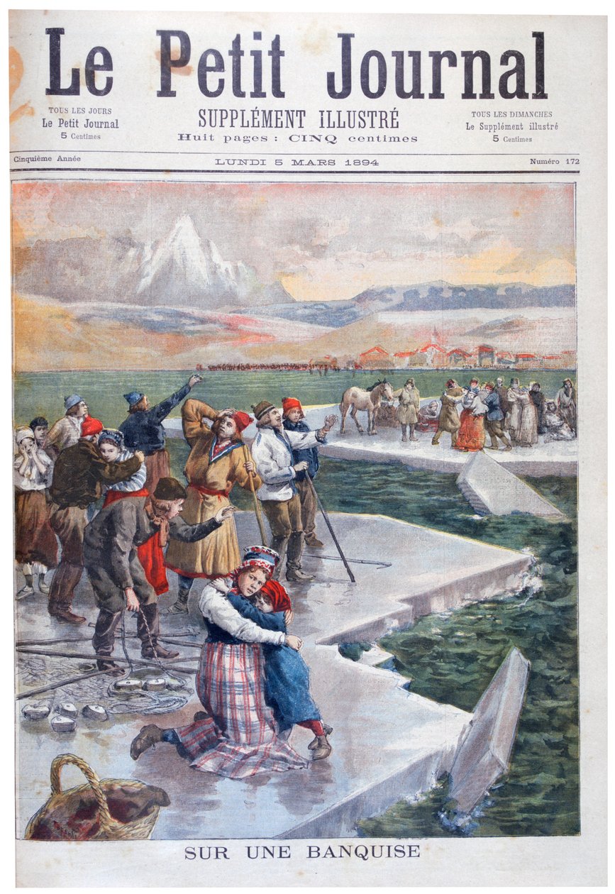 困在浮冰上的人们，芬兰，1894年 作者 不明
