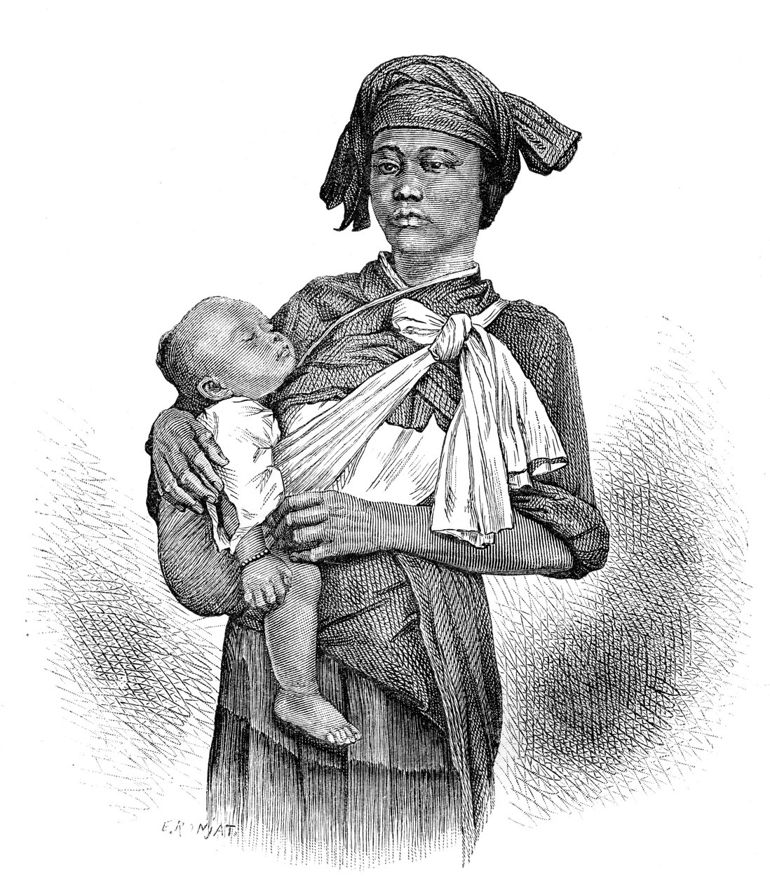 Pepo-Hoan女人和孩子，c1890 作者 不明