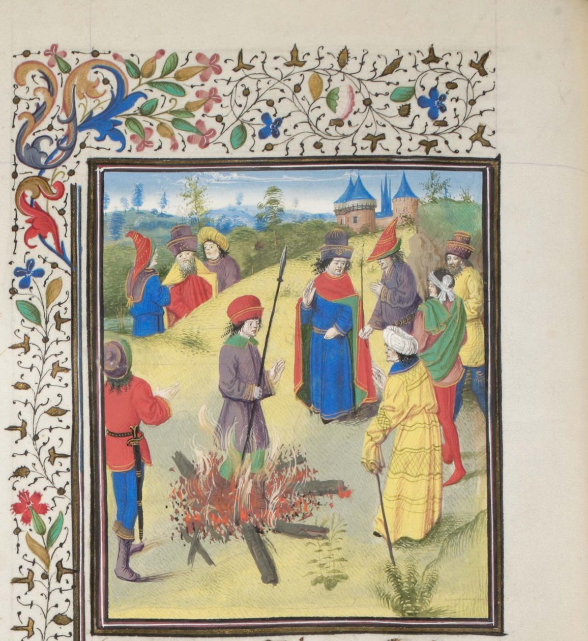 彼得·巴塞洛缪（Peter Bartholomew）经受着磨难。提尔·威廉（William of Tyre）的《历史博物馆》缩影，1460年代 作者 不明