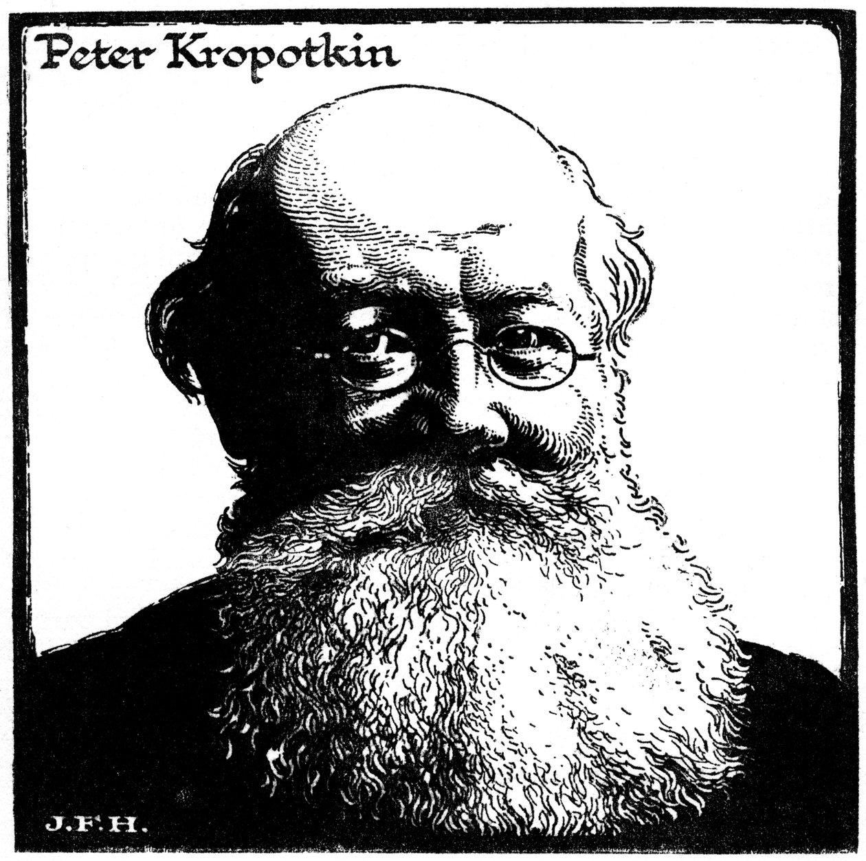 彼得·克罗波特金（Peter Kropotkin），俄罗斯无政府主义者，c1920年 作者 不明