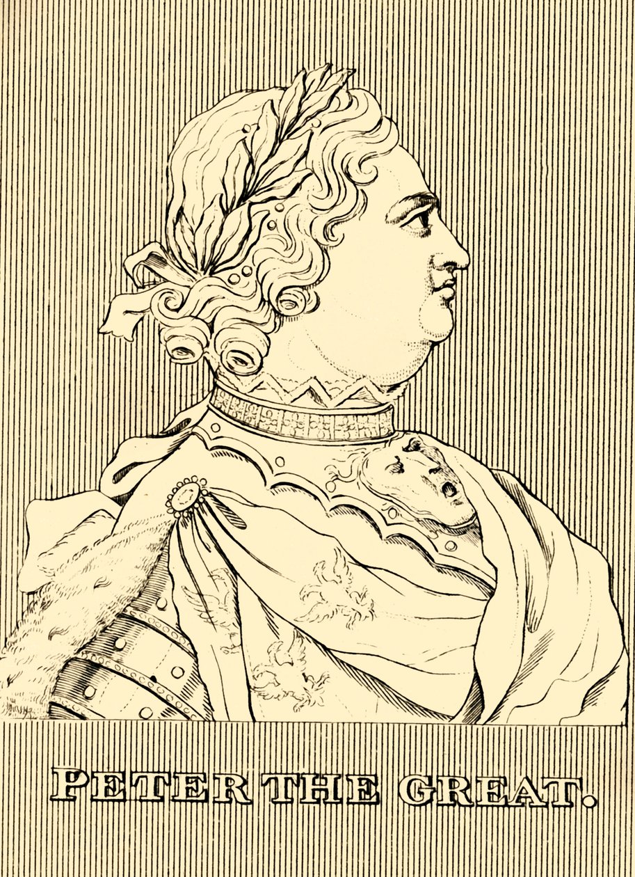 彼得大帝（1672-1725），1830年。 作者 不明