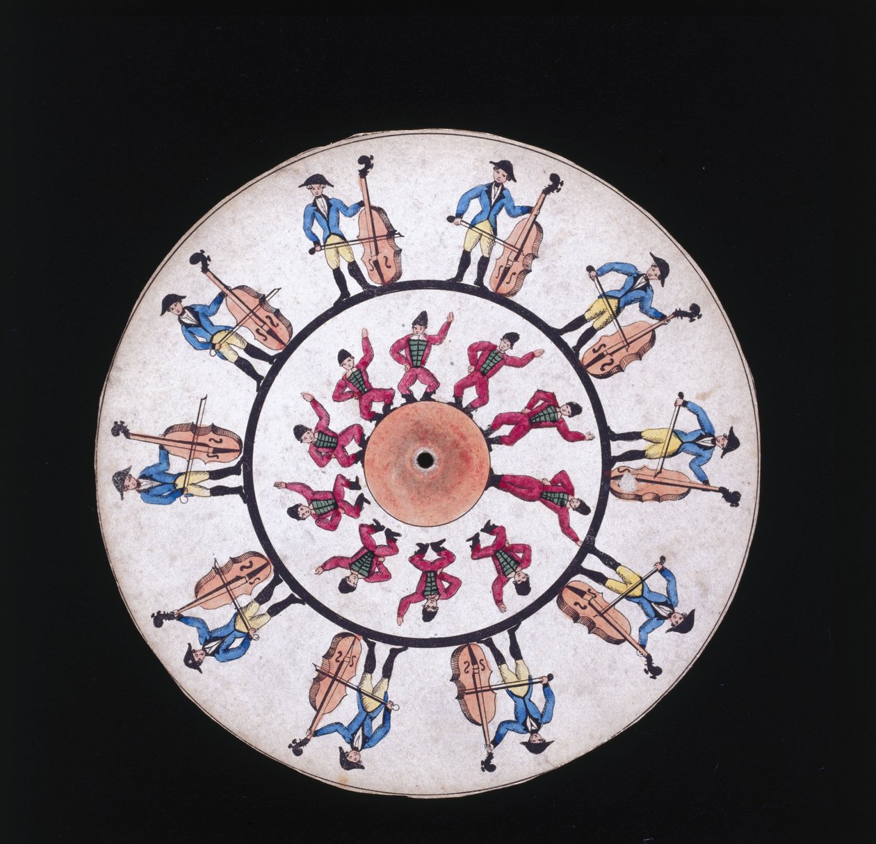 斐纳基斯望远镜（Phenakistoscope）光盘，约1830年 作者 不明