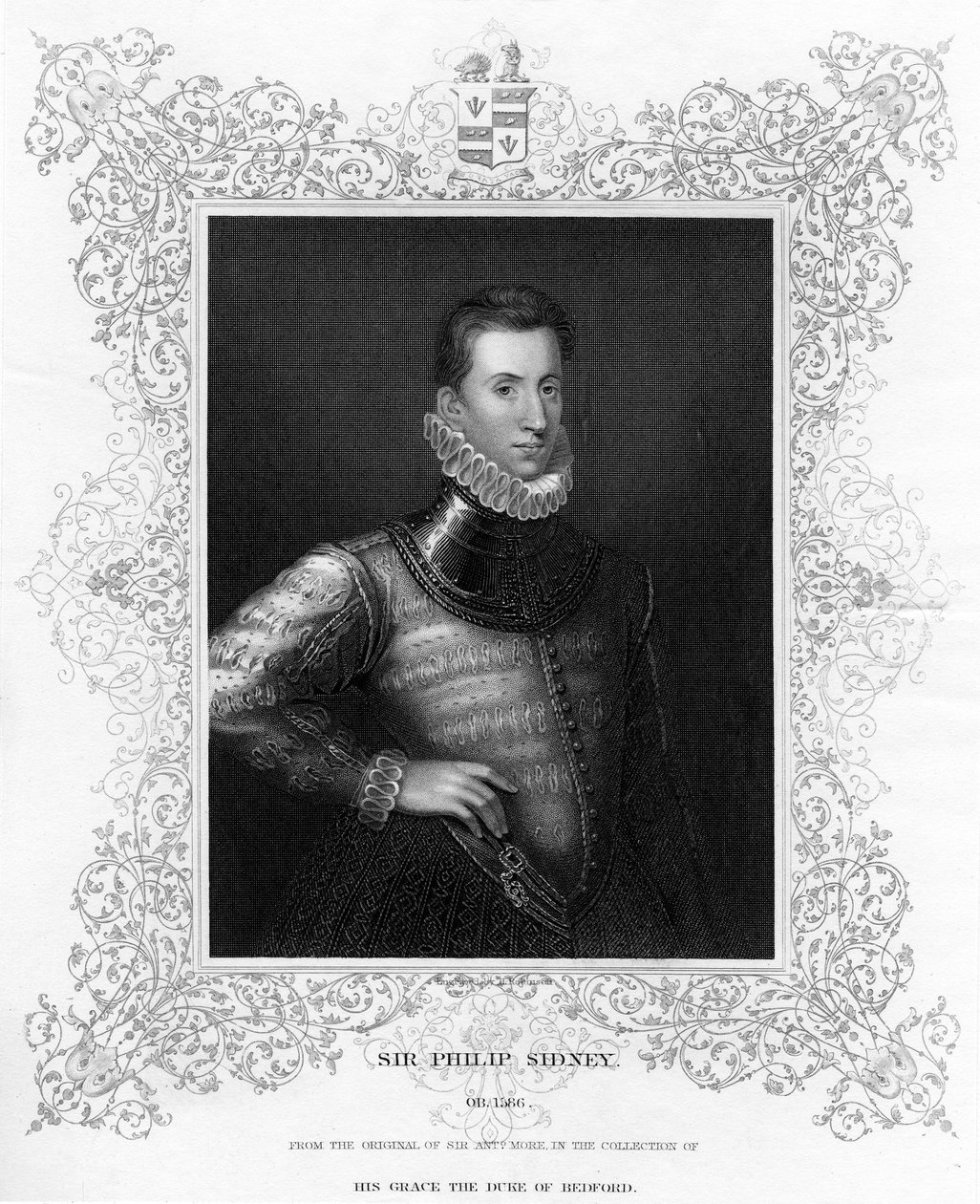 菲利普·西德尼（Philip Sidney），16世纪英国士兵，政治家，诗人和诗人赞助人，大约1840年 作者 不明