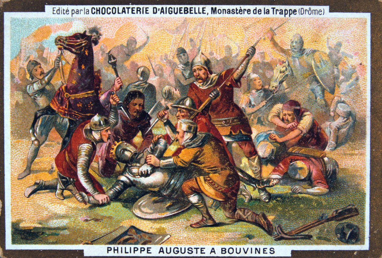 菲利普·奥古斯特（Philipe Auguste），1914年在1214年的布瓦尼战役中 作者 不明