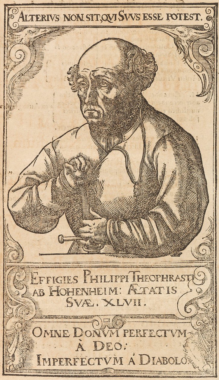 霍恩海姆Paracelsus的Philip Theophrastus Aureolus Bombastus，1589年。 作者 不明