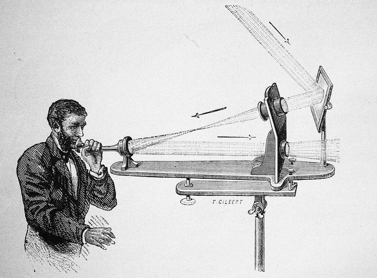 摄于1882年的亚历山大·格雷厄姆·贝尔（Alexander Graham Bell） 作者 不明