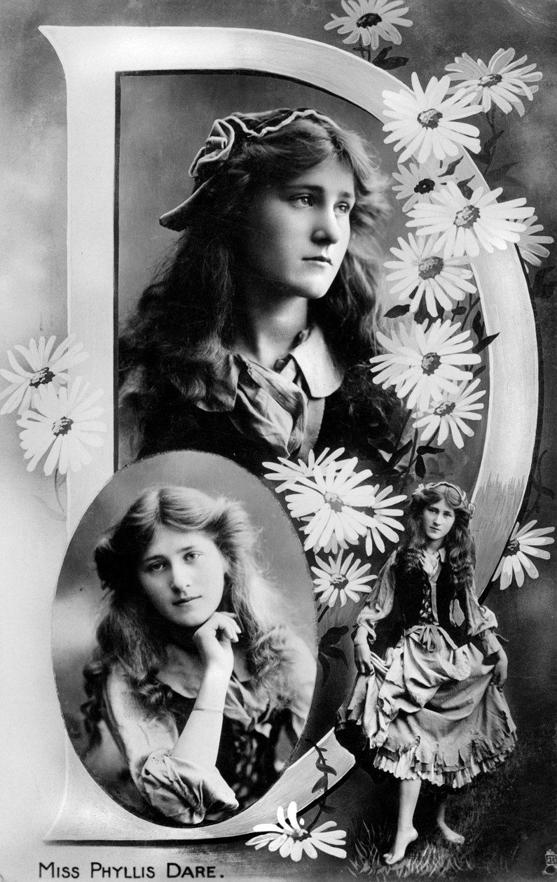 菲利斯·戴尔（Phyllis Dare），1890-1975年，英国女演员，1905年 作者 不明