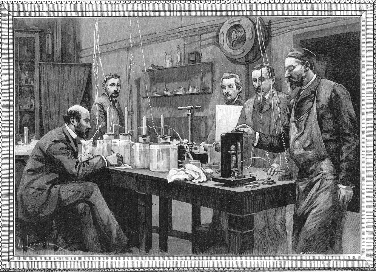 巴黎索邦大学物理研究实验室，1895年 作者 不明