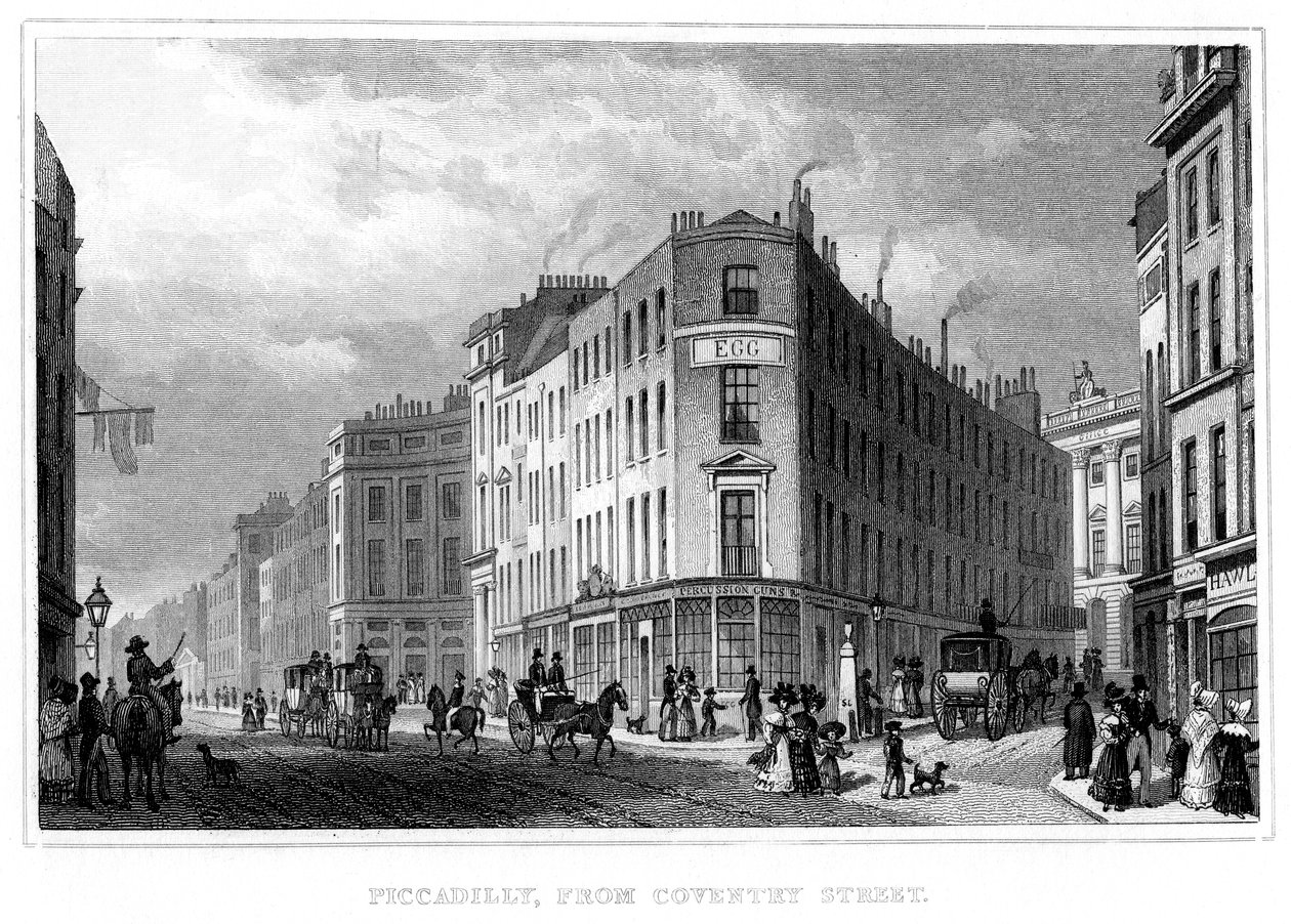 皮卡迪利（Piccadilly），来自19世纪伦敦威斯敏斯特的考文垂街 作者 不明