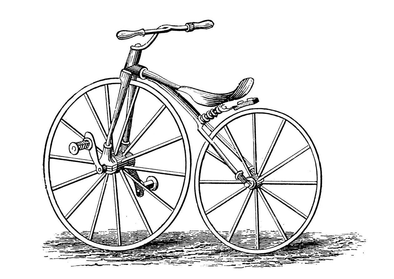 Pickerings曲柄踏板驱动的自行车，美国设计，c1860s c1880 作者 不明