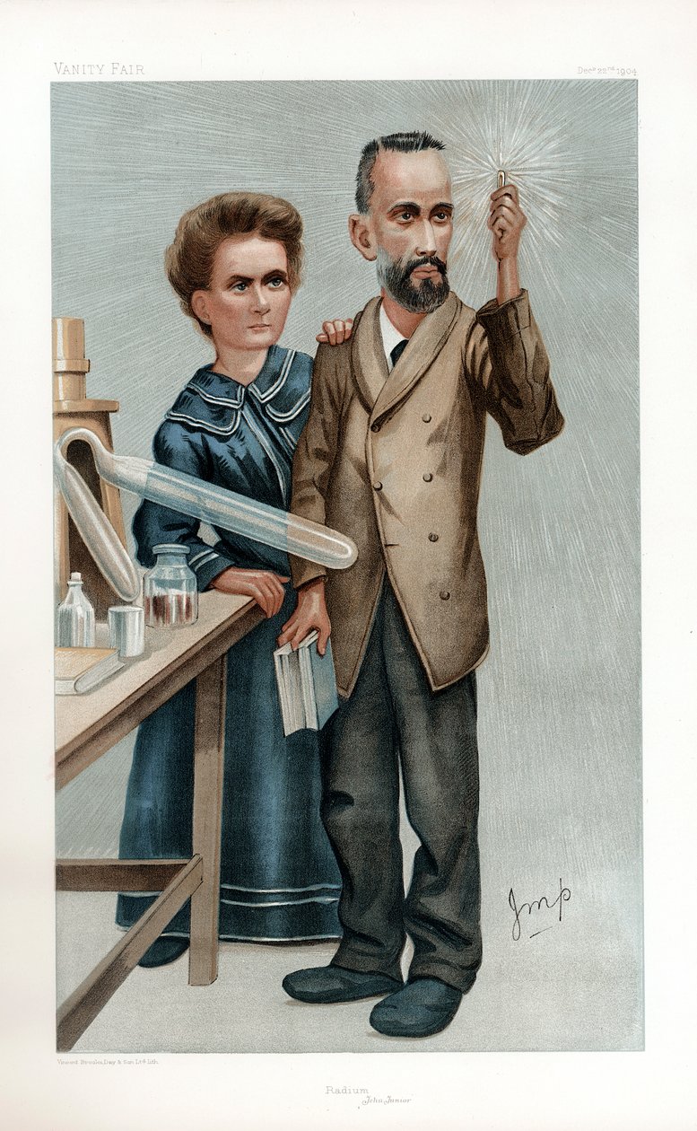 Pierre和Marie Curie，法国物理学家，1904年 作者 不明