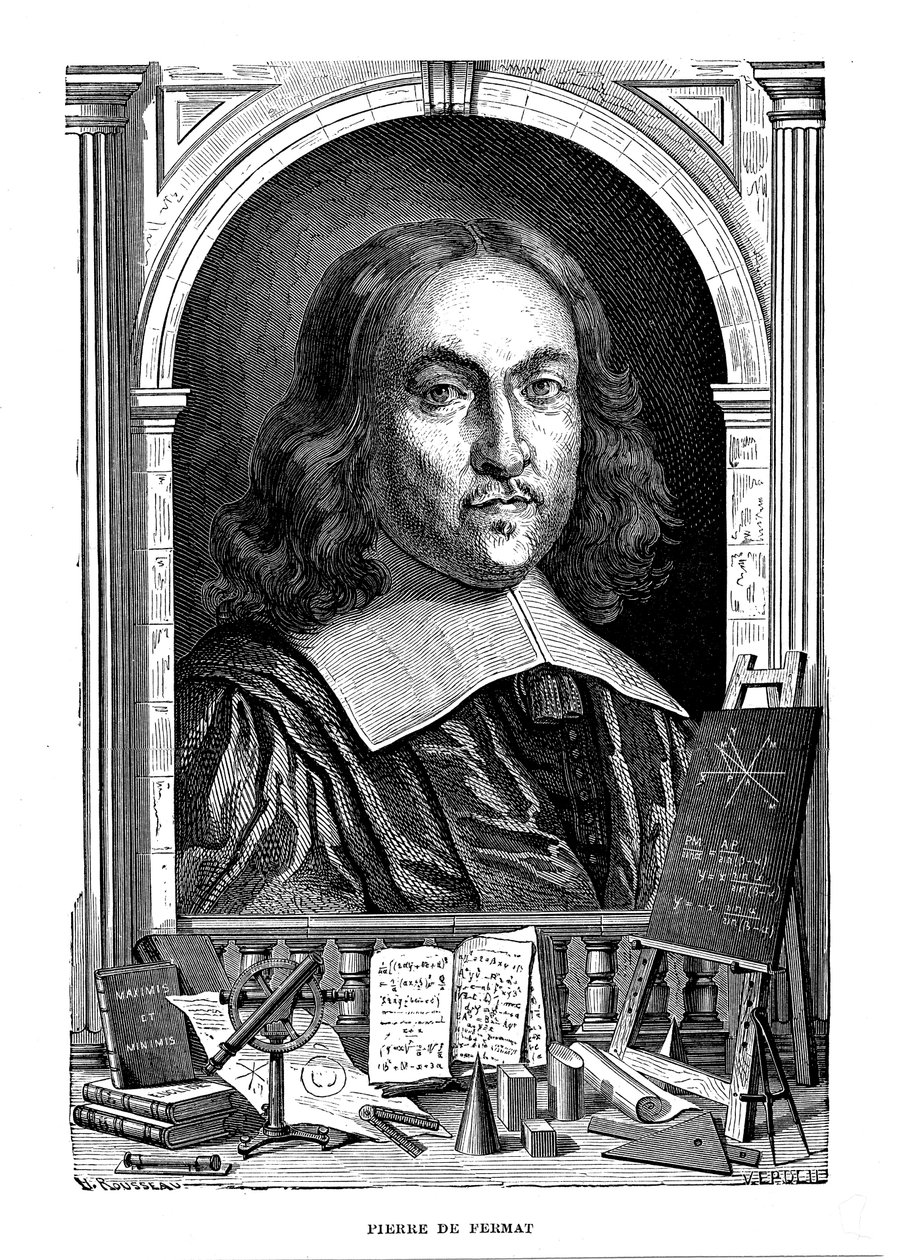 皮埃尔·德·费马（Pierre de Fermat），17世纪法国数学家，1870年 作者 不明