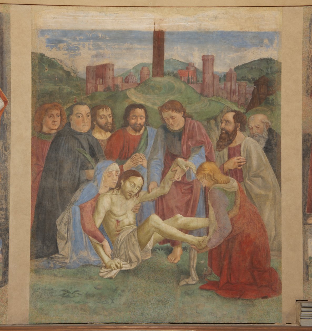 Pieta fresco in the Vespucci Chapel, Ognissanti, Florence, Italy (photo) 作者 不明