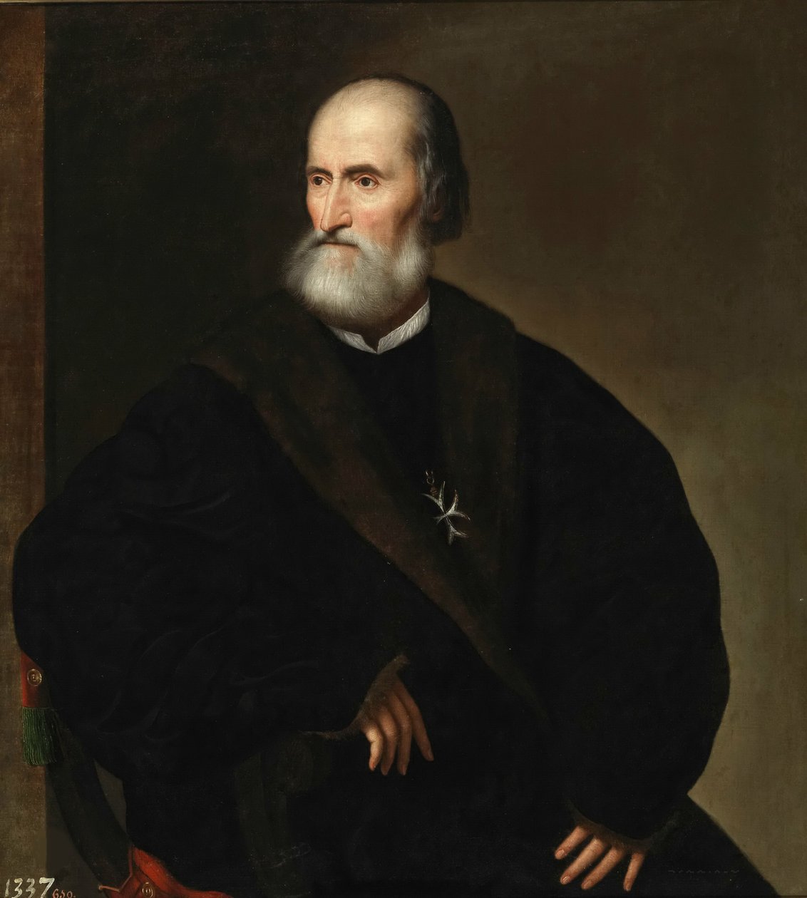Pietro Bembo作为好望角骑士团的团长，约1537年。 作者 不明