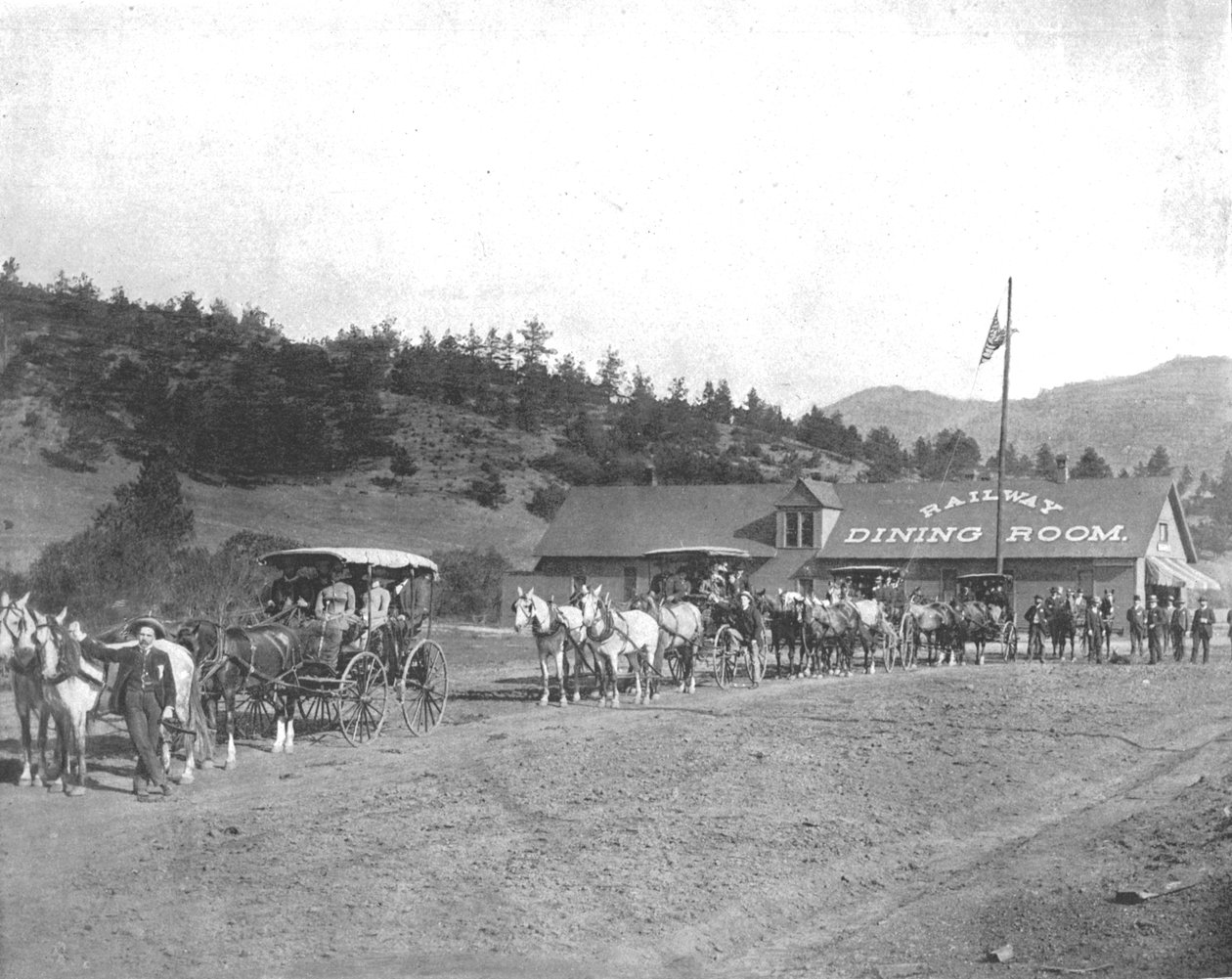 美国科罗拉多州派克峰收费公路，约摄于1900年。 作者 不明