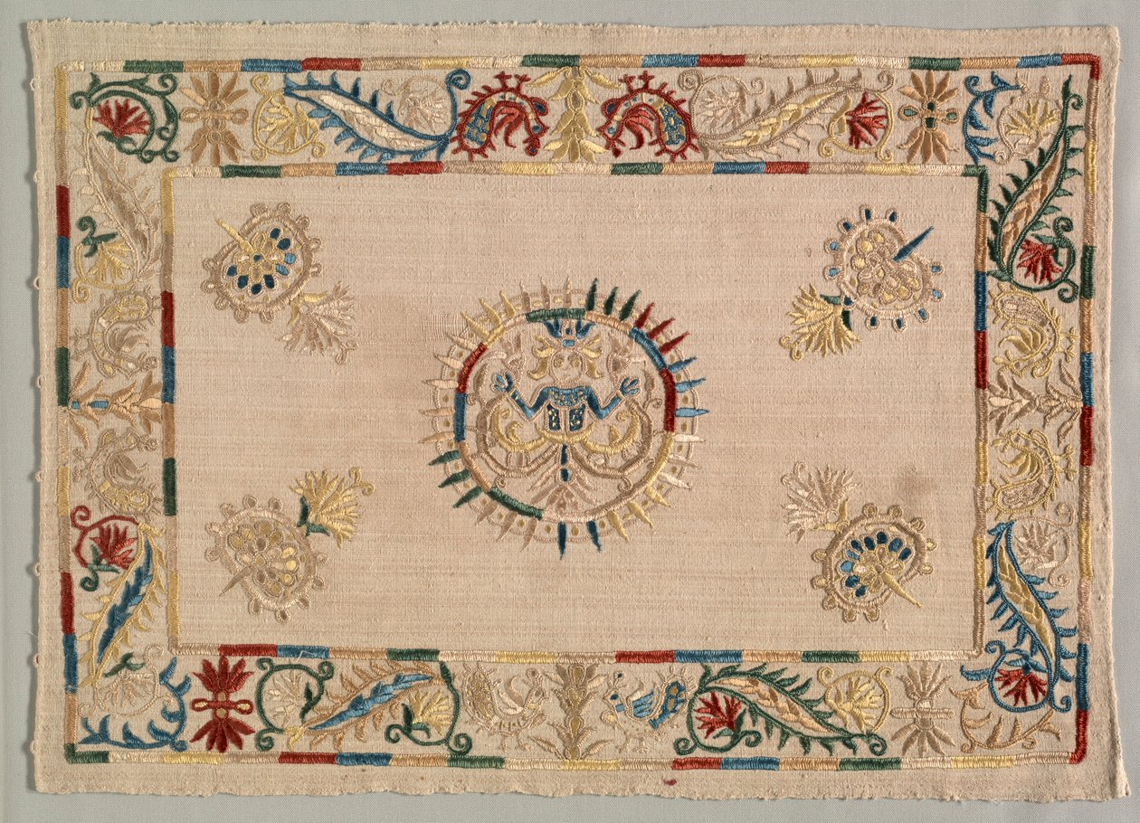 枕套，1600s-1700s。 作者 不明
