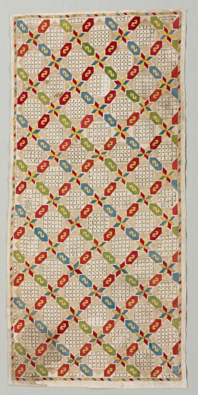 枕套，1700s-1800s。 作者 不明