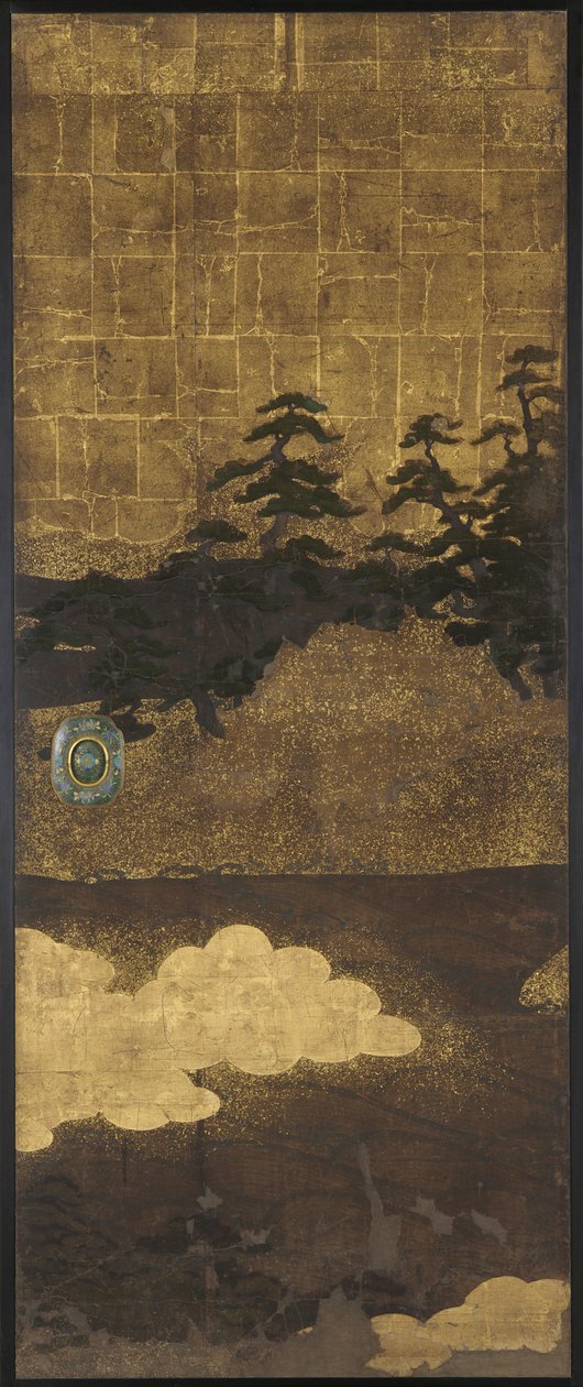 松树、水和云，江户时代，17世纪。 作者 不明
