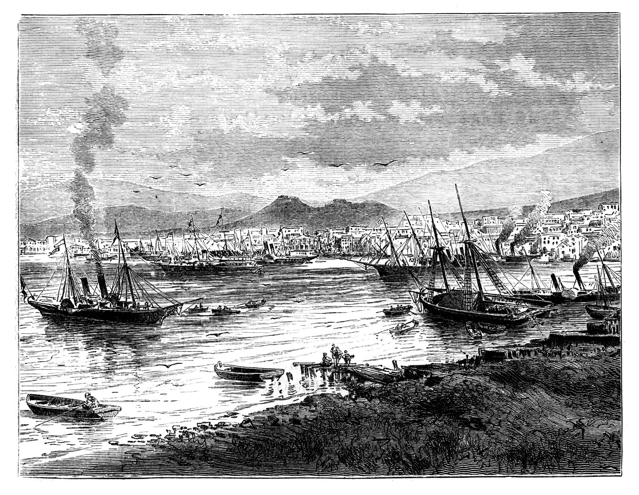 比雷埃夫斯（Piraeus），雅典，希腊，c1888 作者 不明