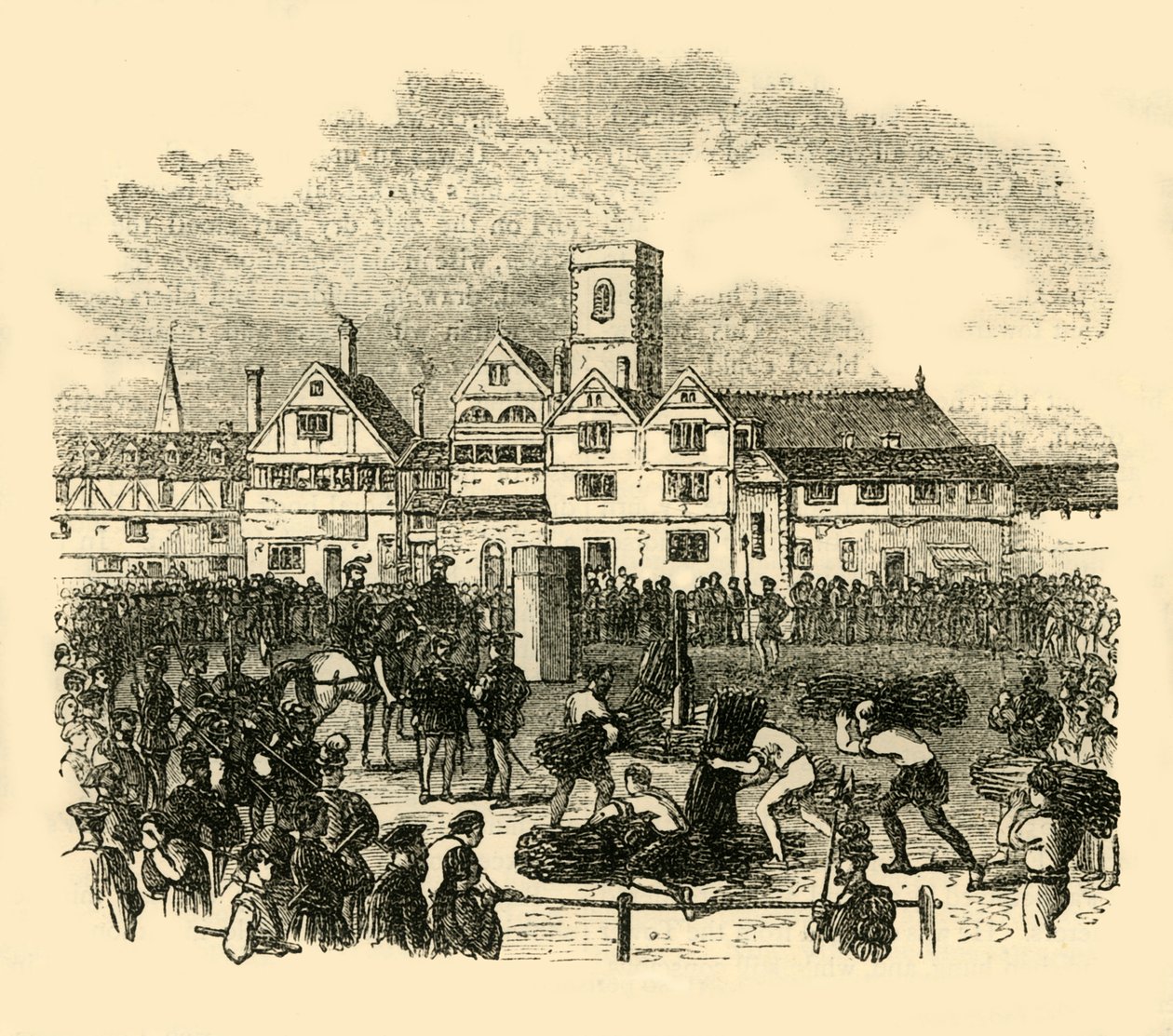 执行地点在旧史密斯菲尔德，约建于1872年。 作者 不明