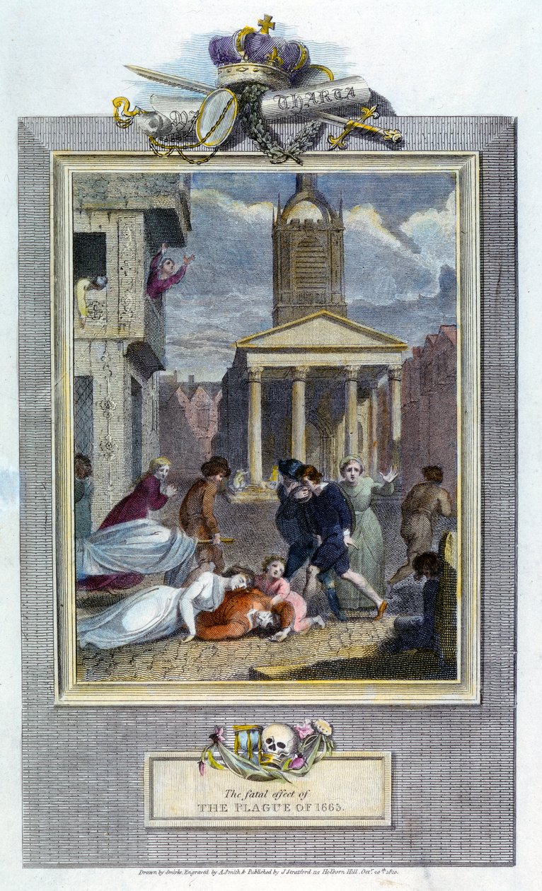 伦敦瘟疫，1665年，1810年 作者 不明