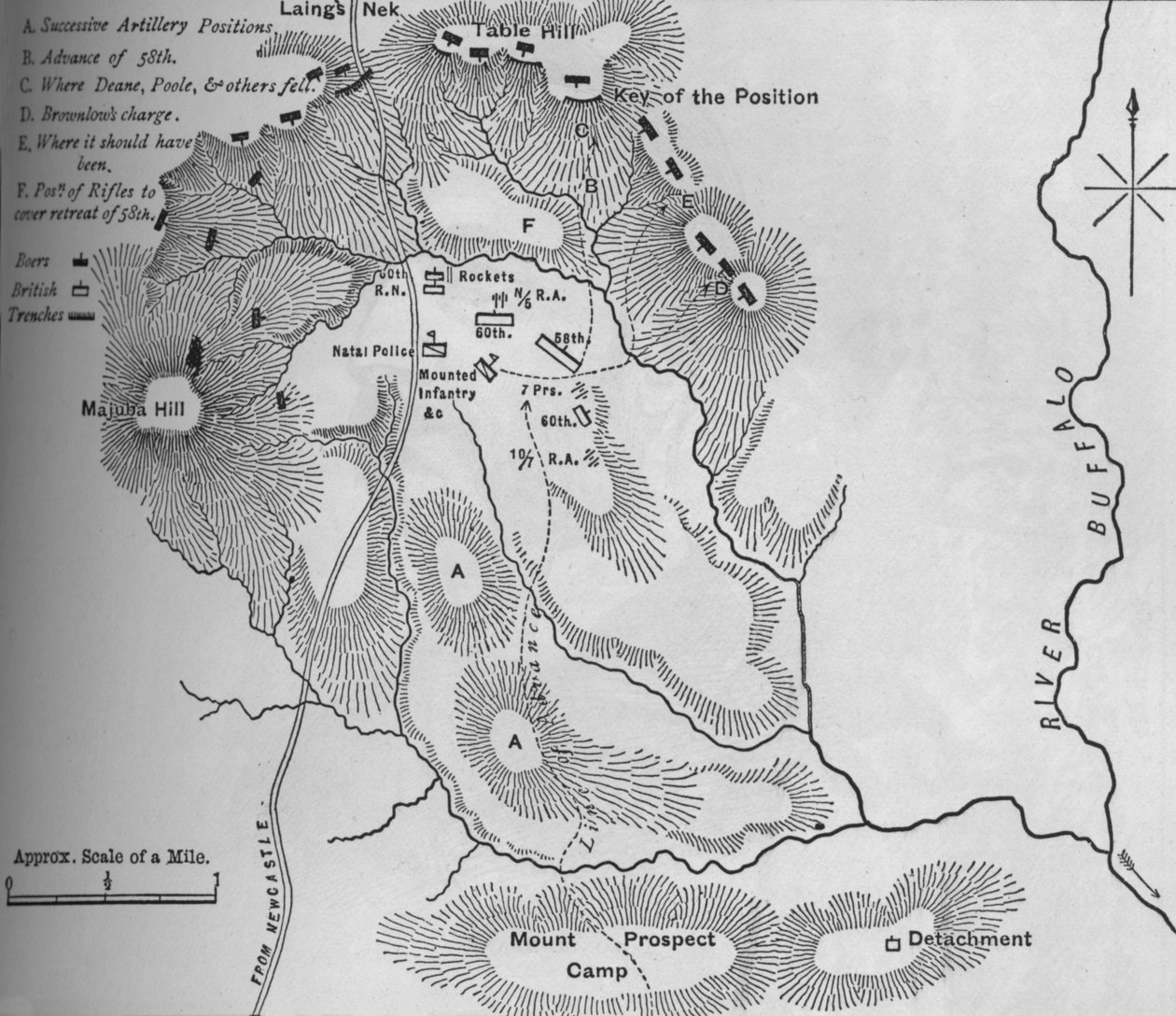 Laings Nek战役计划，1881年1月28日，c1880年代 作者 不明