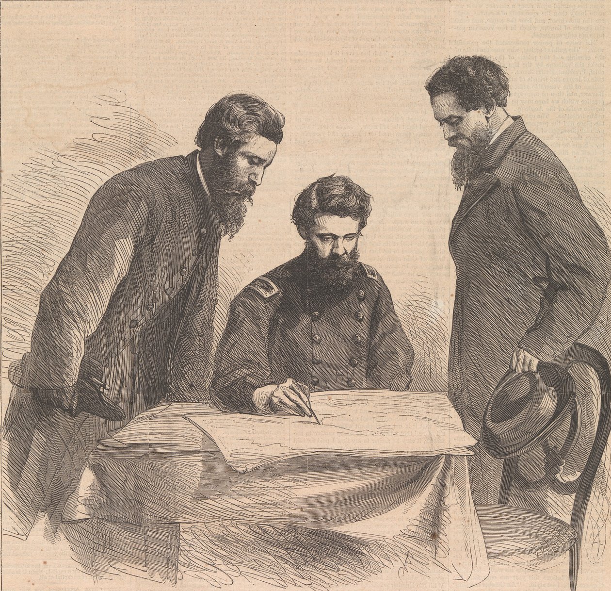 计划捕获布斯和哈罗德，1865年。 作者 不明