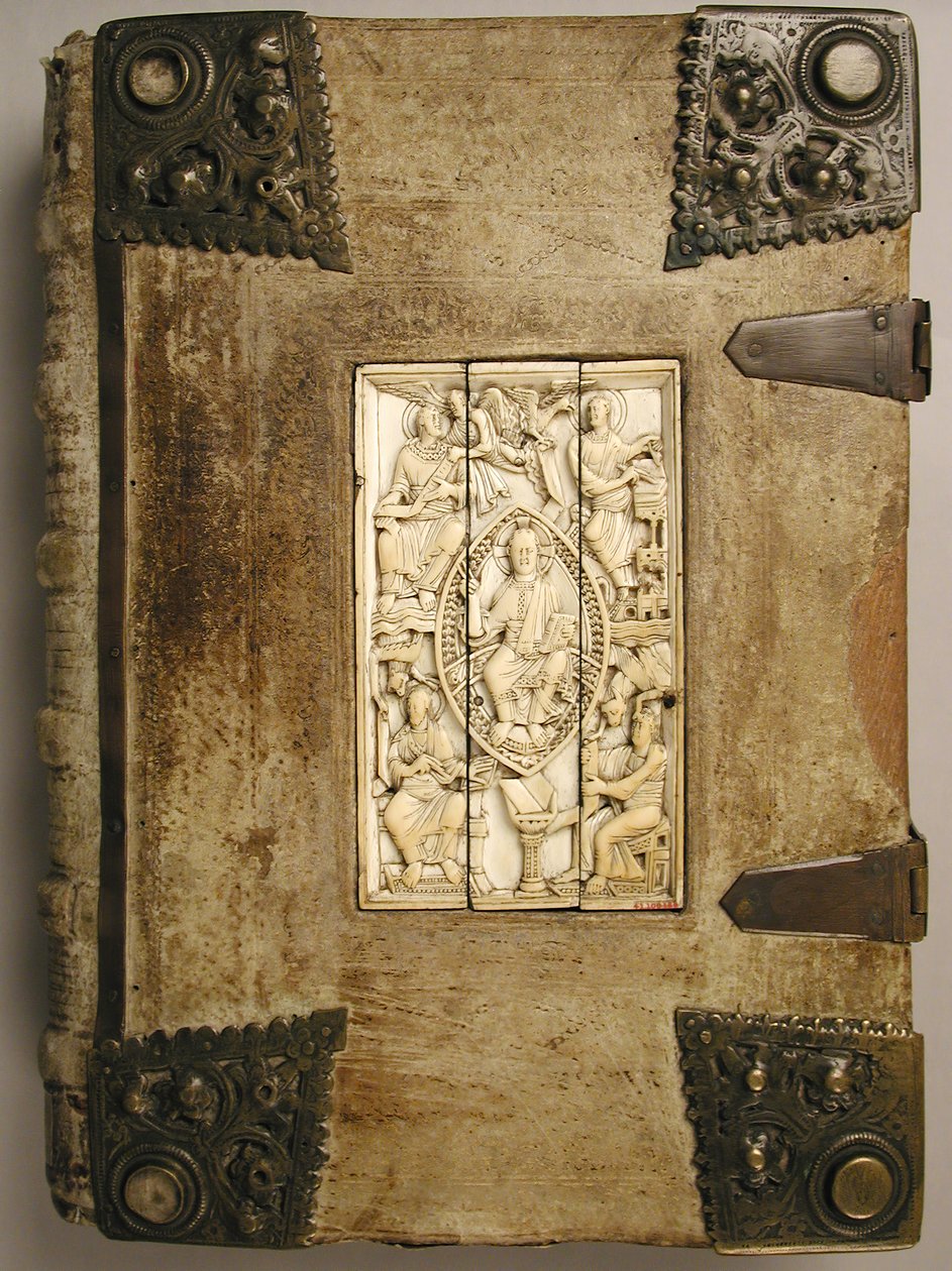带有基督陛下和四福音书的牌匾，1000-1100年。 作者 不明