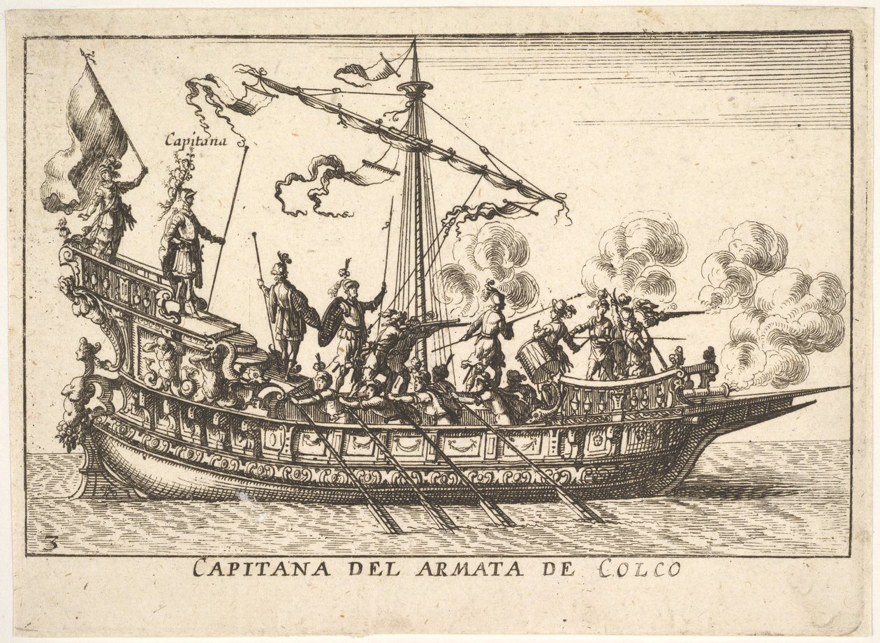 图版3：Chalchis军队的队长 Capitana del armata de Colco，出自"......，1664 "系列。 作者 不明