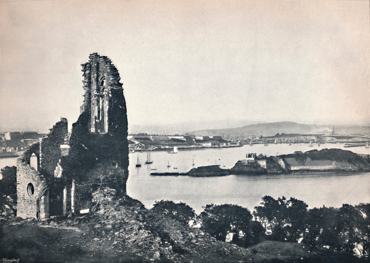 普利茅斯-德雷克斯岛，来自埃德古贝山，1895年 作者 不明