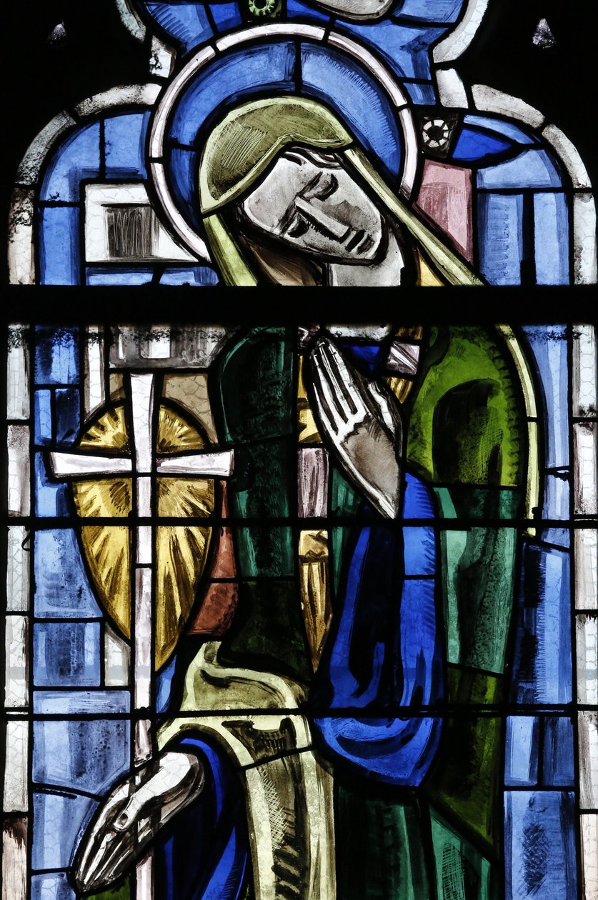 Poissy collegiate church. Stained glass window. Saint Margaret of Antioch, Poissy, France 作者 不明