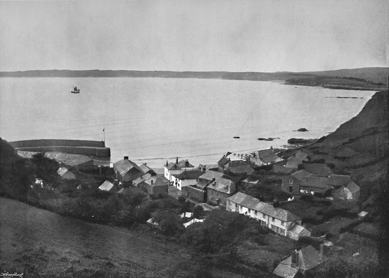 Polkerris-偏僻的康沃尔村，1895年 作者 不明
