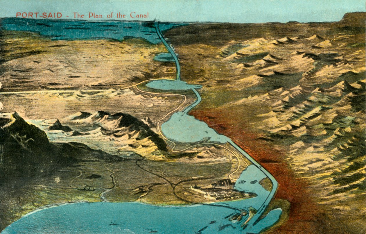 塞德港-运河规划，c1918-c1939。 作者 不明
