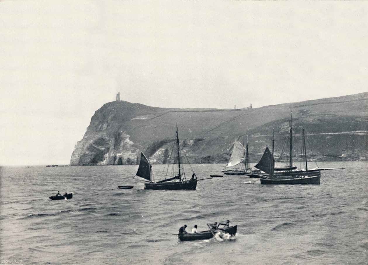 艾琳港-布拉达（Bradda Head），与米尔纳塔（Milner Tower），1895年 作者 不明