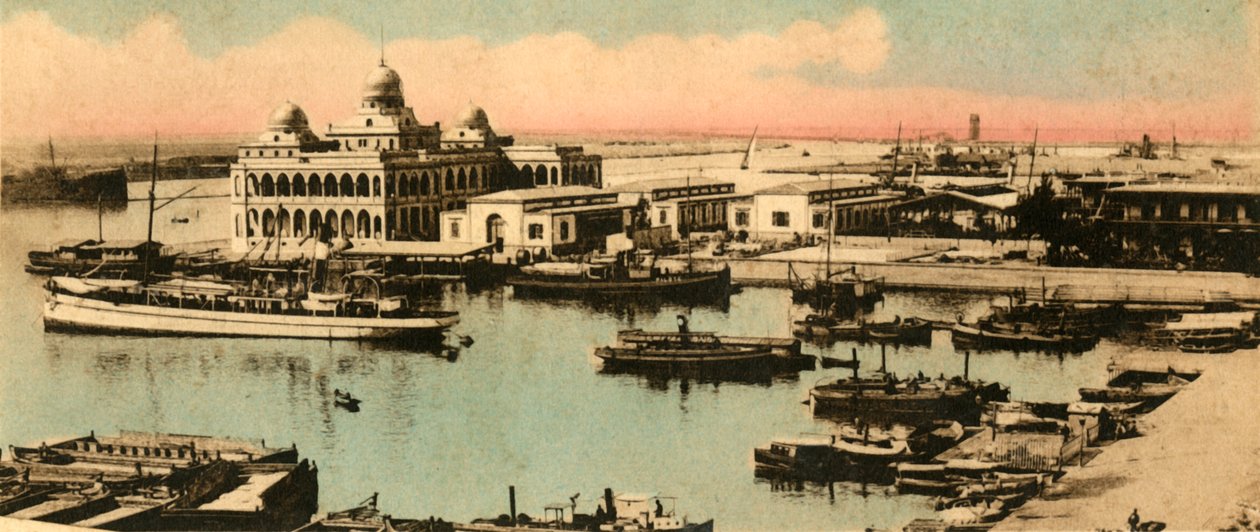 塞得港。 -公司的运河入口和办公室，c1918-c1939。 作者 不明