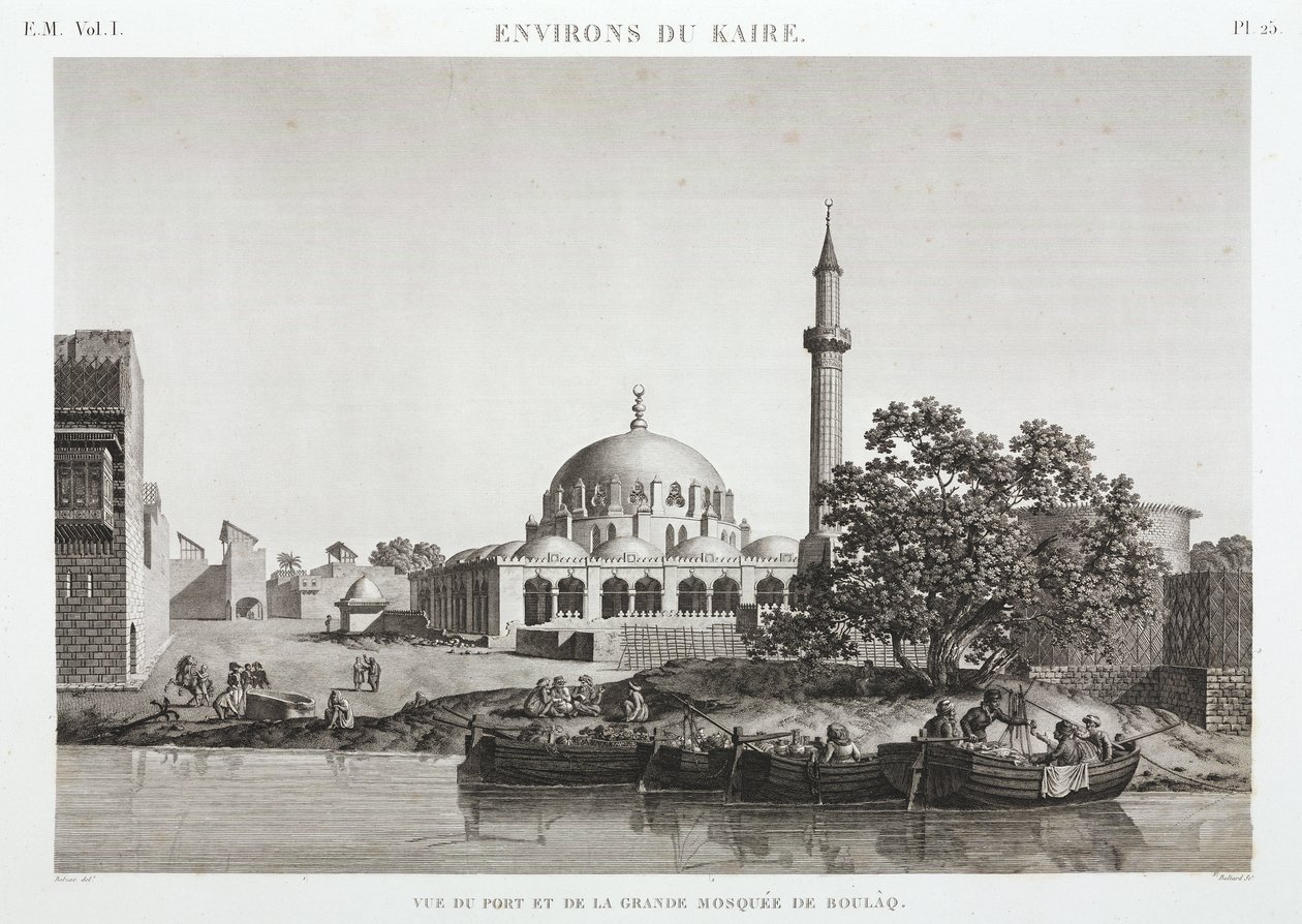 Port and Great Mosque of Boulaq, Cairo, Egypt, c 1798 作者 不明