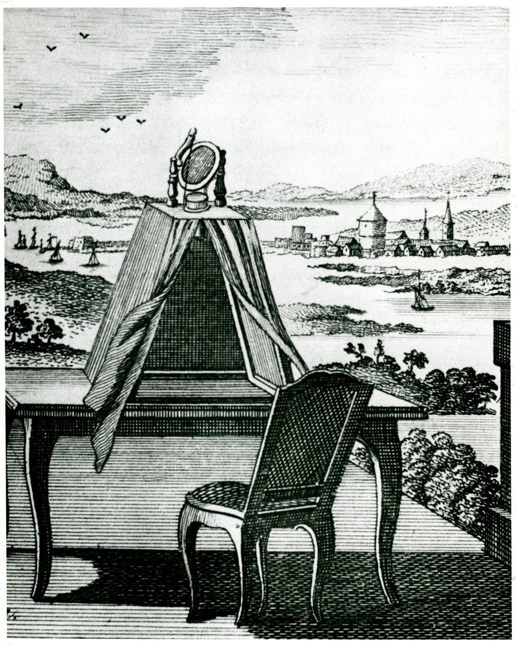 便携式帐篷式暗箱摄像机，1764年 作者 不明
