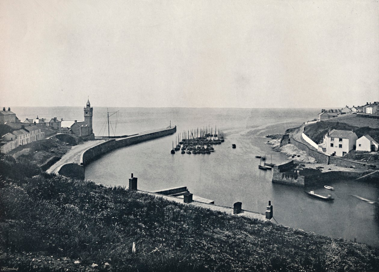 Porthleven-港口和Look望台，1895年 作者 不明