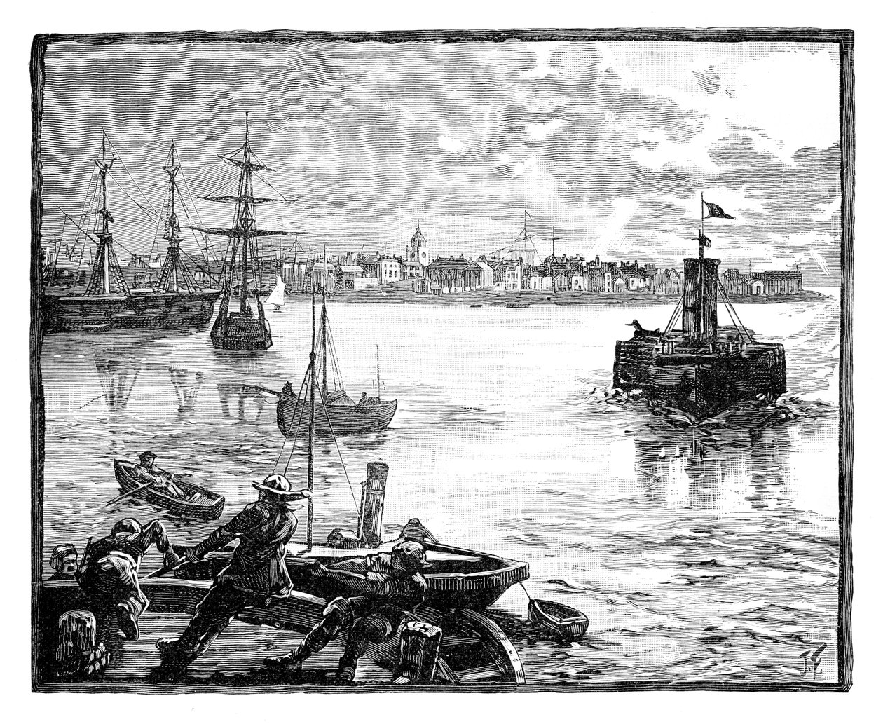 汉普郡朴次茅斯港，c1888 作者 不明