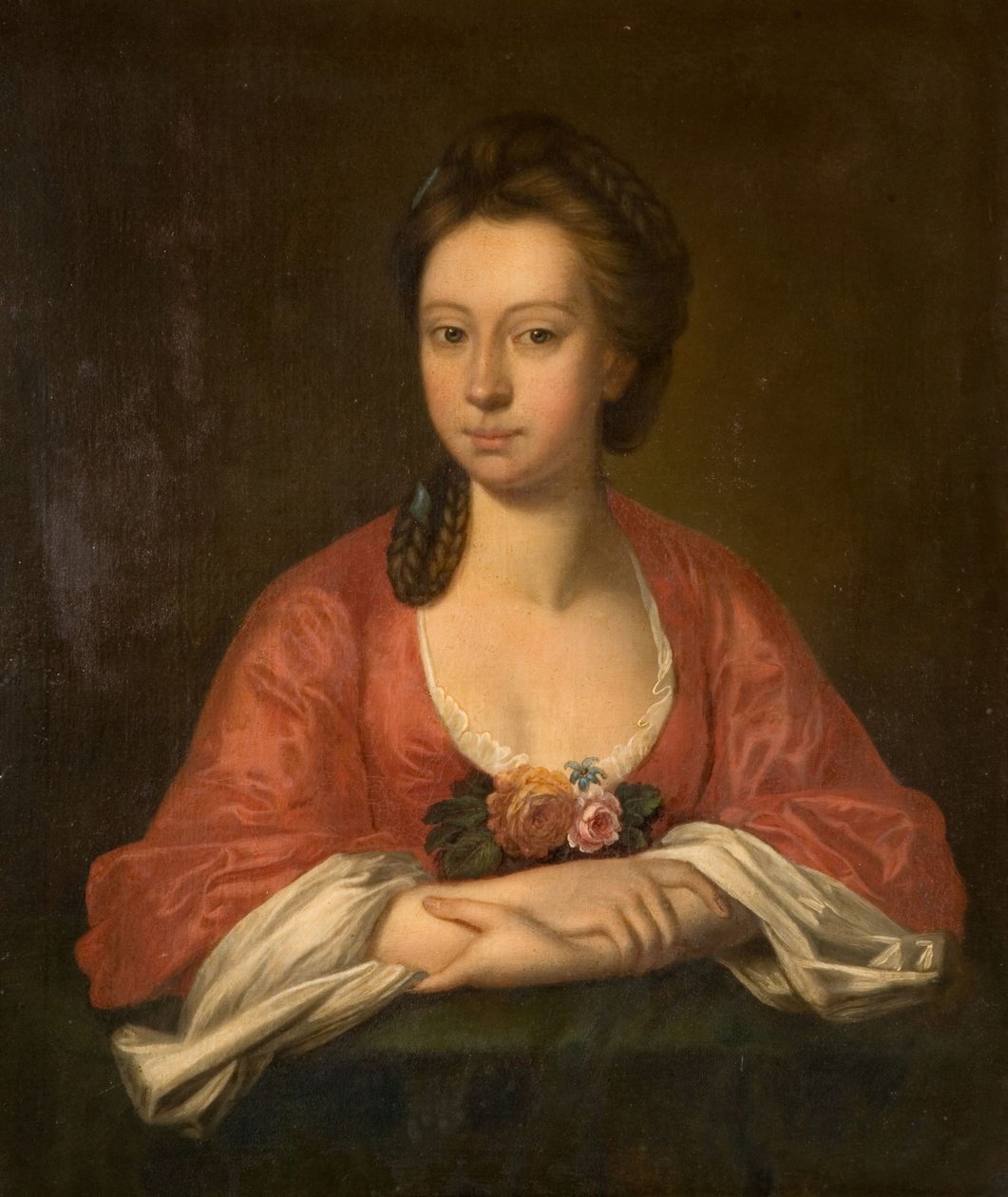 一个女人的画像，可能是安妮-杰森，1750-1800。 作者 不明