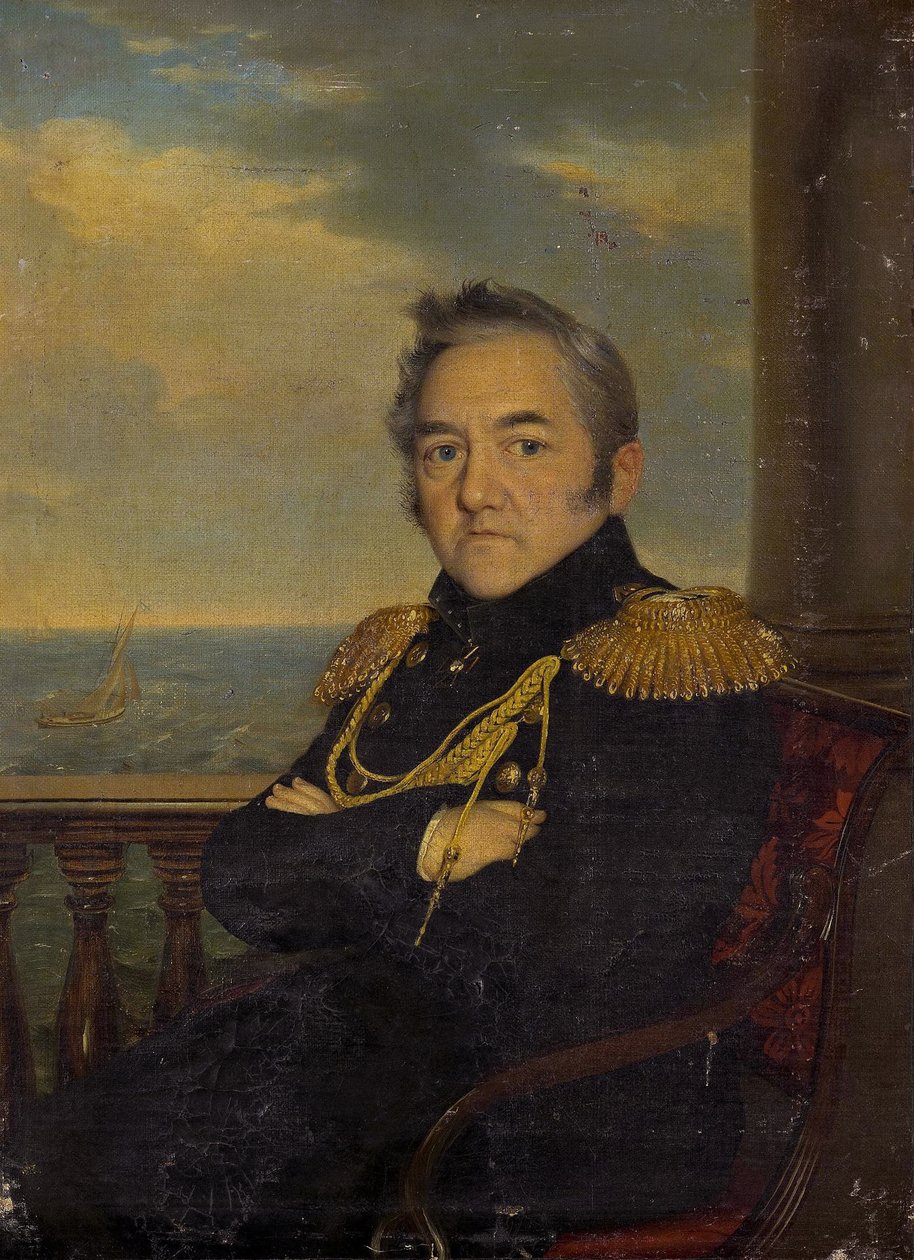 米哈伊尔·拉扎列夫海军上将的肖像1788-1851，十九世纪中叶 作者 不明