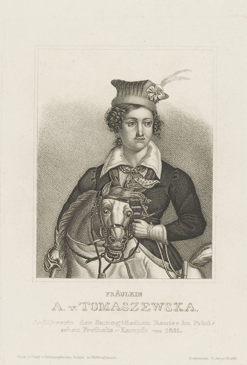 Antonina Tomaszewska的肖像1814-1883，约1850年。 作者 不明