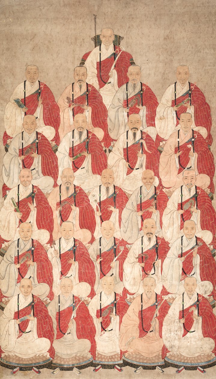 奥巴派佛教僧侣的肖像，1600年代。 作者 不明