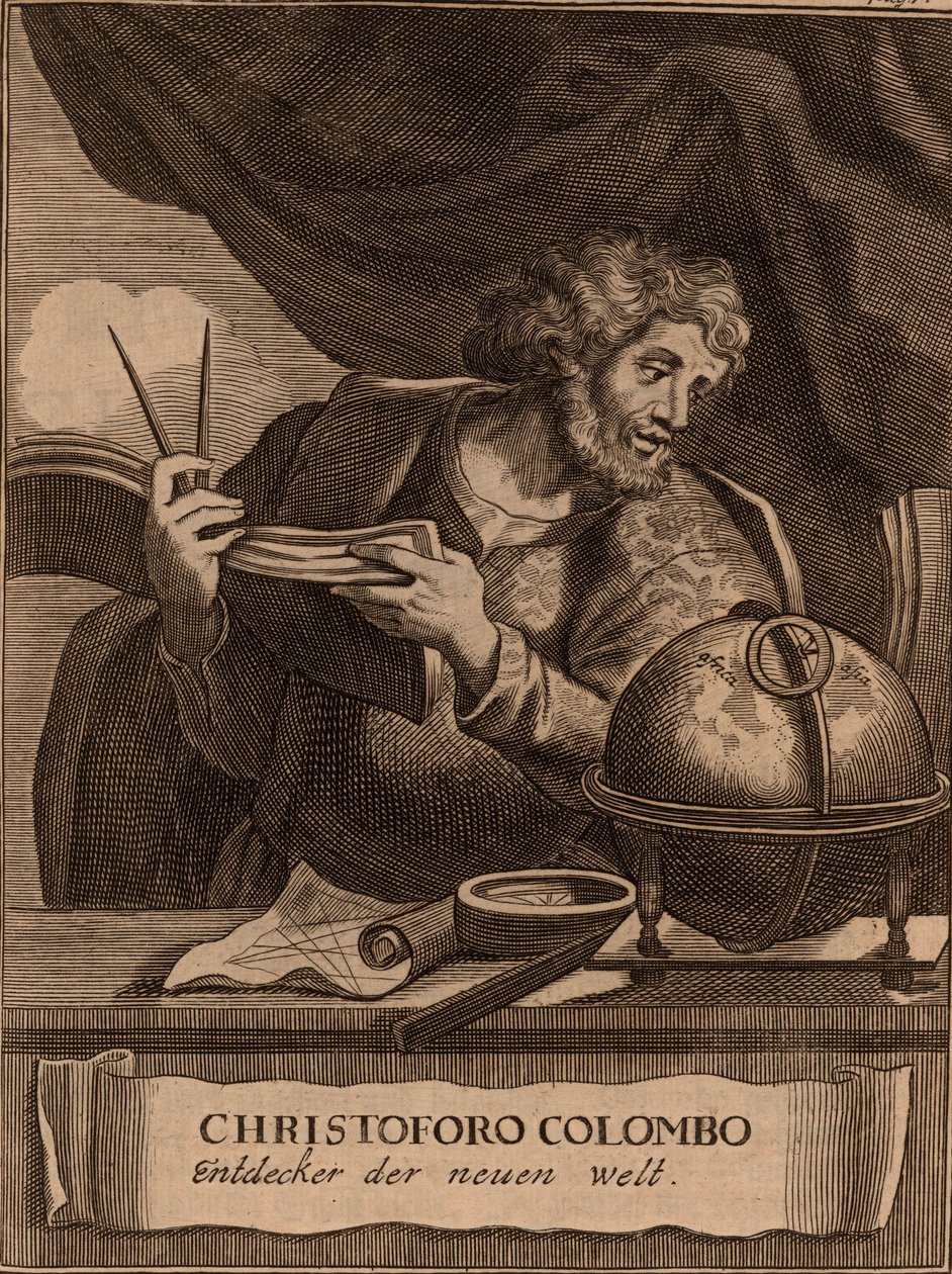 克里斯托弗·哥伦布的画像，1681年。 作者 不明